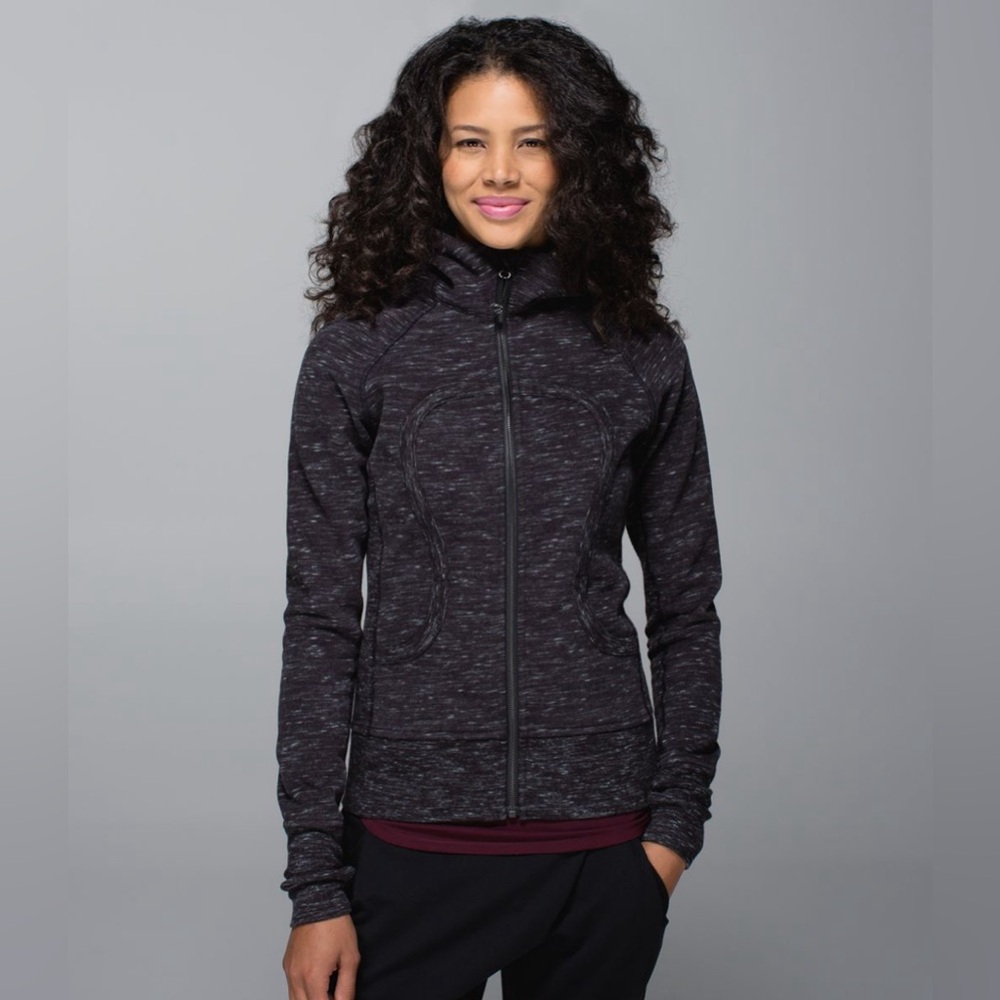 Lululemon Scuba Hoodie Heathered Black – Size 10 – EUC